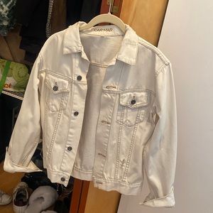 Distressed denim jacket